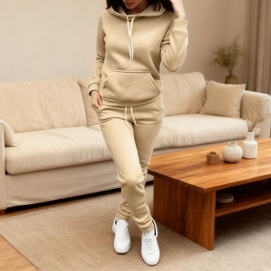 2 Piece Outfits for Women Long Sleeve Pullover Hoodie Sweatshirts Jogger Pants Set Fall Casual Tracksuit Lounge Set