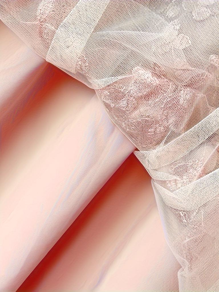 Сетчатая юбка с цветочной аппликацией, повседневная юбка с эластичной резинкой на талии, женская одежда