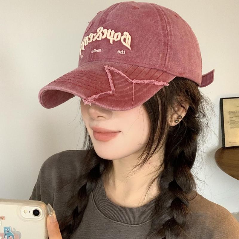 Шляпа с кошачьими ушками, женская, уличная, солнцезащитные очки, кепка с козырьком, ретро, выстиранная, ковбойская кепка