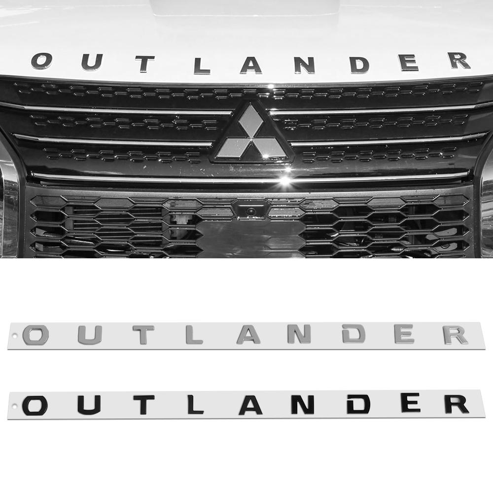 Car 3D ABS Letters Logo Decals Sticker For Mitsubishi OUTLANDER Car Front Head Hood Alphabet Emblem Badge Styling Stickers
