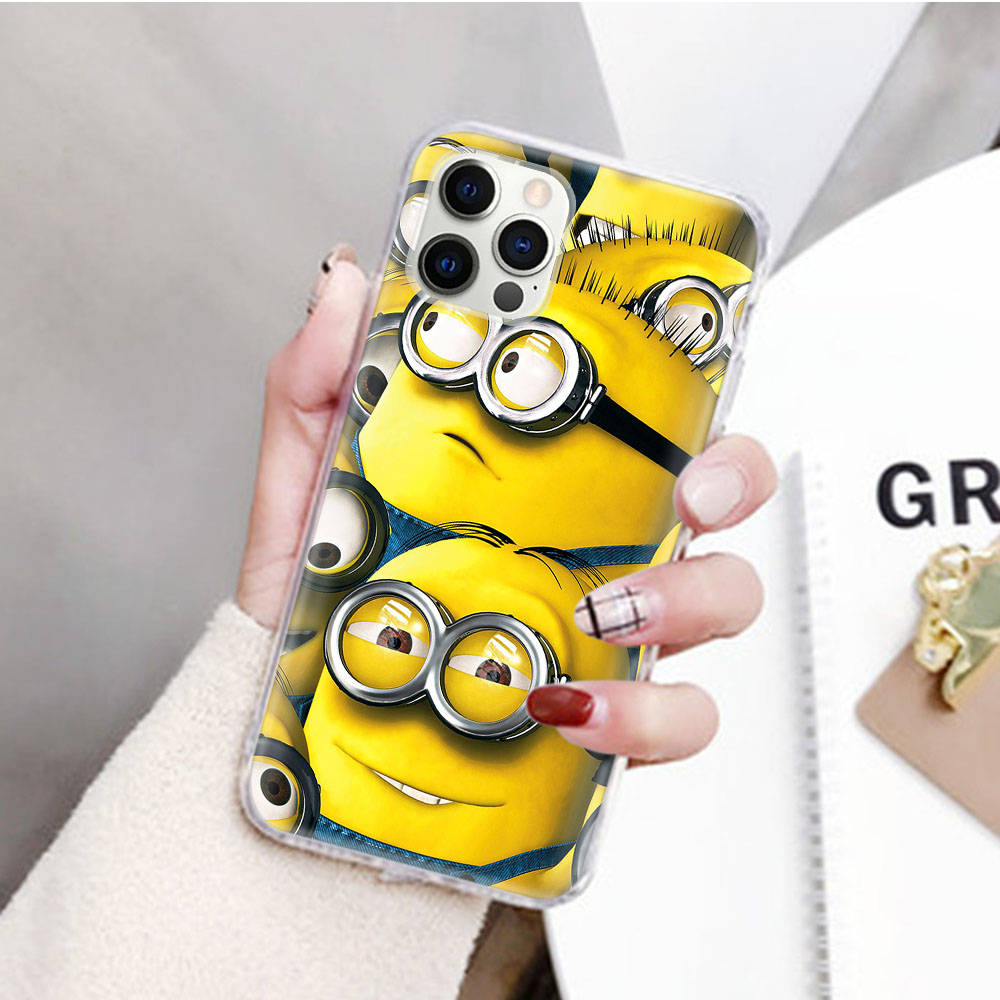 JM30 Minion Прозрачный чехол для Samsung A04 A14 A23 M33 M53 Realme 10 9 C35 C55 VIVO Y02 X80 Infinix Hot 30 Note 11 Tecno Spark 8P Pro