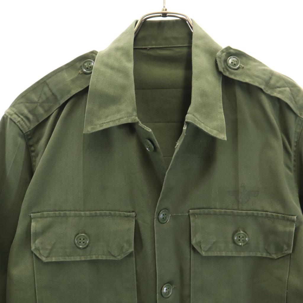Vintage Военная куртка в елочку цвета хаки Мужская Б/У