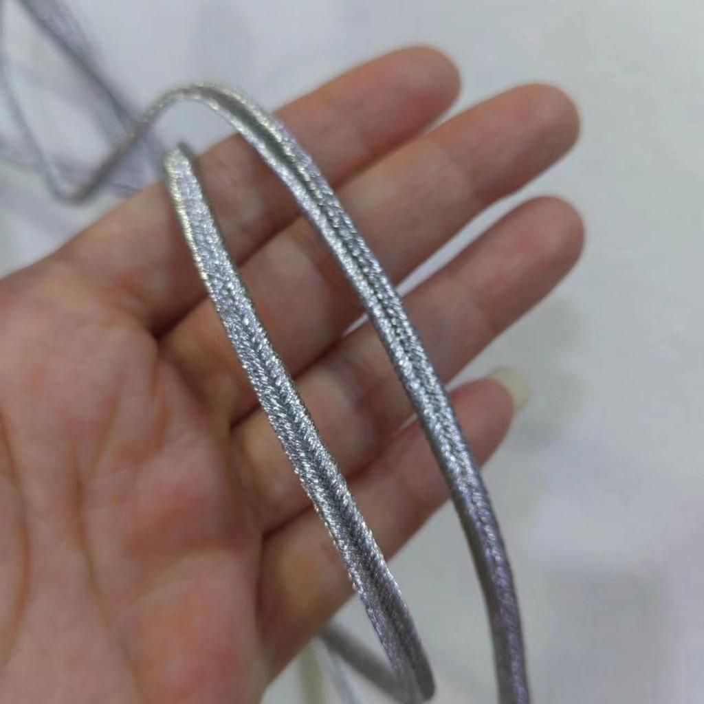 3 мм золотая и серебряная елочка по краю веревка для пояса змеиного живота для плетения одежды и сумок