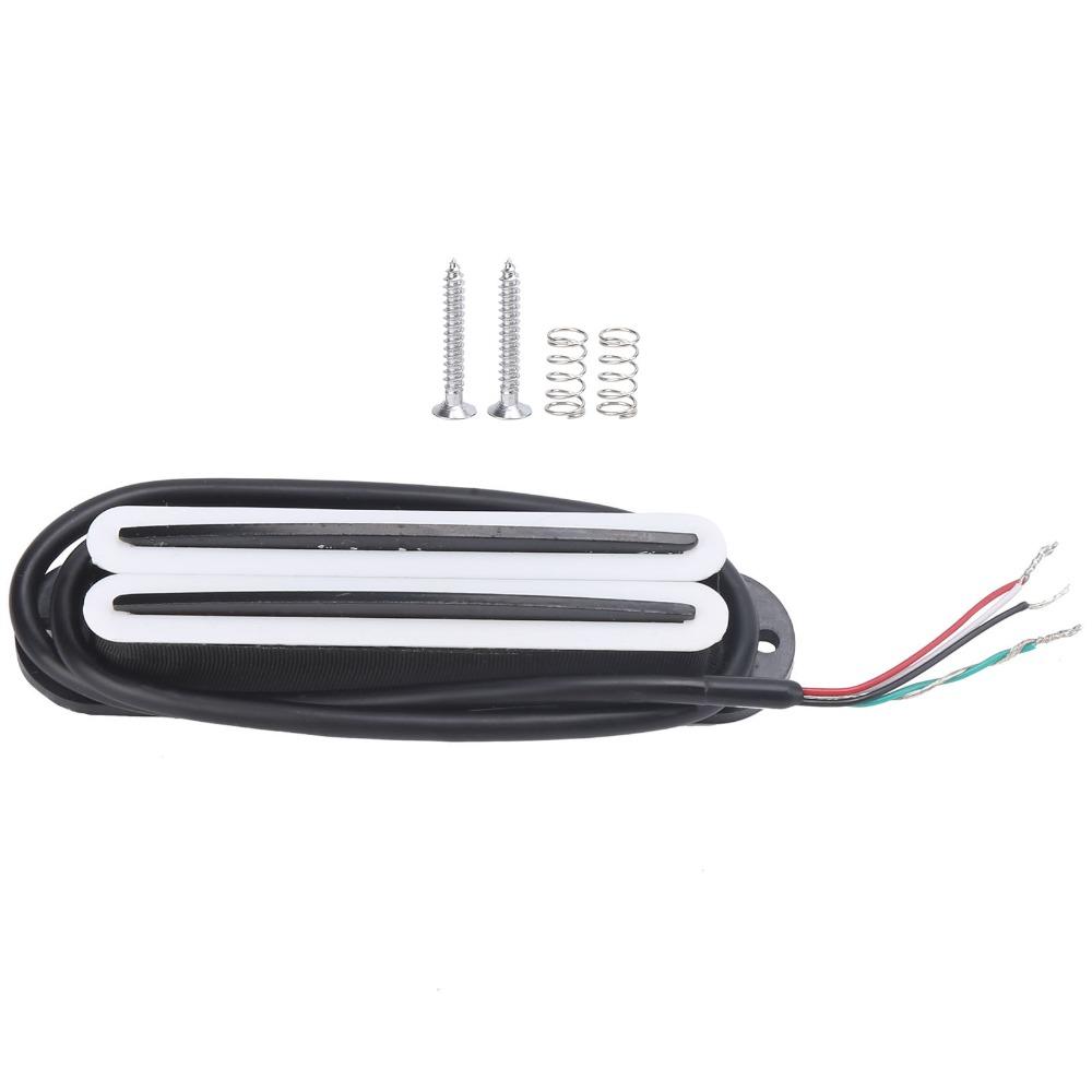 2PCS White And Black Electric Guitar Pickup Metal + ABS Guitar Accessories Electric Guitar