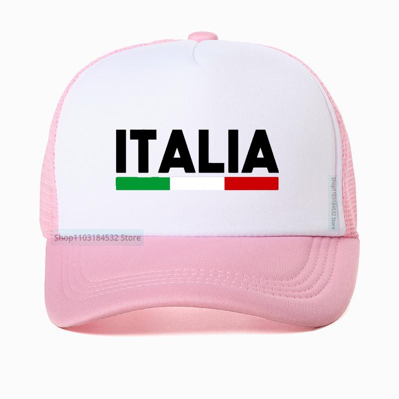 Италия Италия Итальянский Флаг Бейсболка Унисекс Регулируемая Snapback Классическая Сетчатая Дышащая Тракерская Шляпа Для улицы Козырек