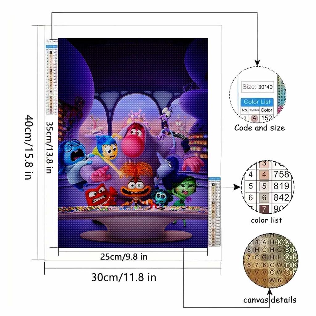 DIY Diamond Painting Inside Out Cross Stitch Kit Mosaic Art Diamond Painting Full Circle Diamond Home Decoration