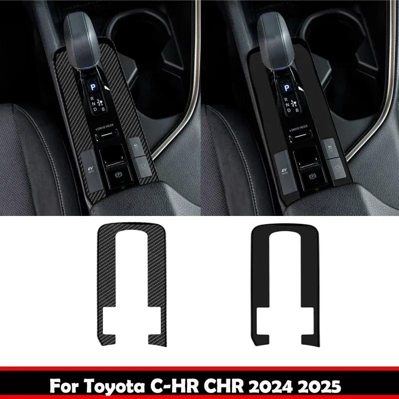 LHD Для Toyota CHR C-HR 2024 2025 аксессуары для интерьера ABS карбон Панель переключения передач Центральная консоль Наклейки-чехлы