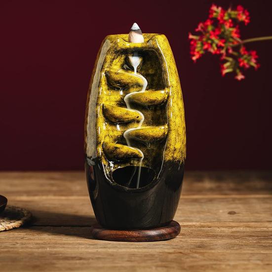 Курильница с обратным потоком и 10 конусами Креативный освежитель воздуха Водопад Благовония Конус