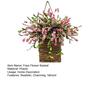 Door Hanger Basket Wreath Spring Summer Artificial Flowers in Wicker Basket for Front Door Rustic Rattan Hanging Basket Wreath for Home Porch Entryway