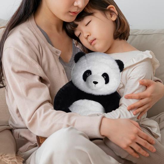 Panda Doll Emotional Support Plush Realistic Hug Motion Stuffed Animal Doll Stress Relief Ultra-Soft Comfort Toy