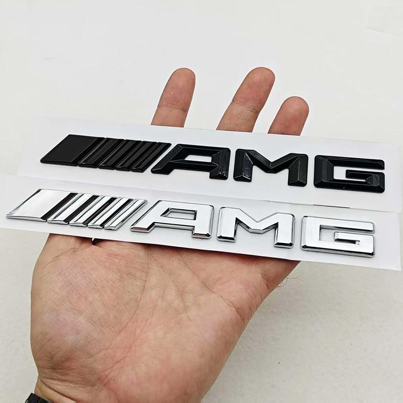 TFSM4 3D ABS Car Letters Logo AMG Badge Rear Trunk Emblem Sticker Mercedes Benz AMG A B C E G W211 W203 W204 W210 W124 Accessories