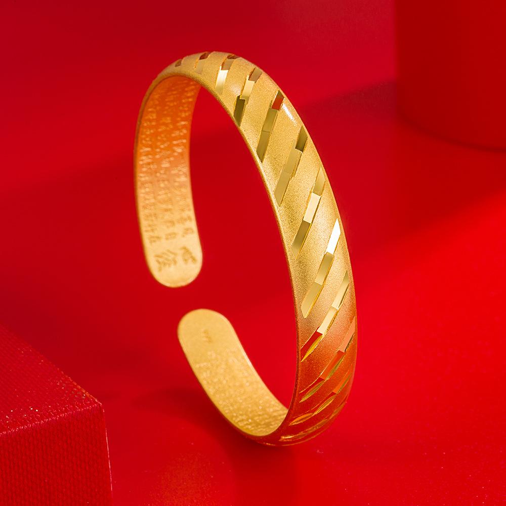 Net Red Frosted Meteor Shower Bracelet China-Chic Bracelet Inherits The Ancient Heart Sutra Bracelet Female Tiktok