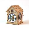 Wooden Christmas Luminous Cabin Christmas LED  Light Snow House  Christmas Decoration