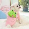 Собаки, кошки, милая одежда на молнии, товары для домашних животных, желтая медвежья лягушка, теплая одежда из лягушки Бишон