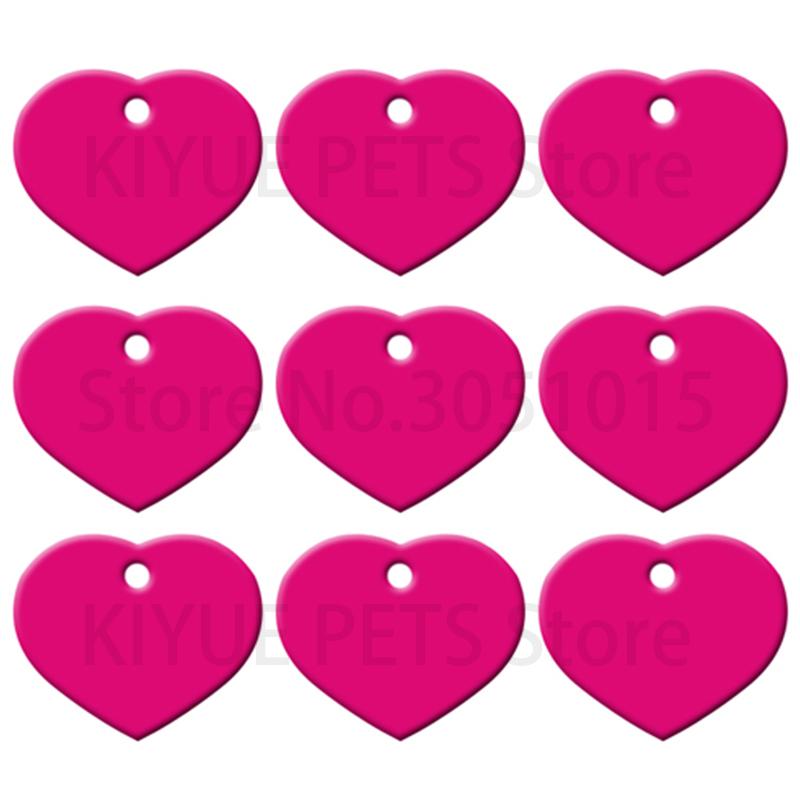 20 шт. Идентификационный жетон для собаки с гравировкой, на заказ, жетоны для питомцев, для собачьих аксессуаров, персонализированная адресная табличка в форме сердца, украшение для ошейника