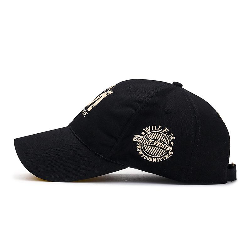 Embroidered M Wolf Baseball Cap Spring Casual Men's and Women's Sun Hat Youth Trendy and Versatile Hat