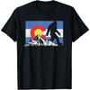 Bigfoot Rocky Mountains Colorado Flag Sasquatch T-Shirt