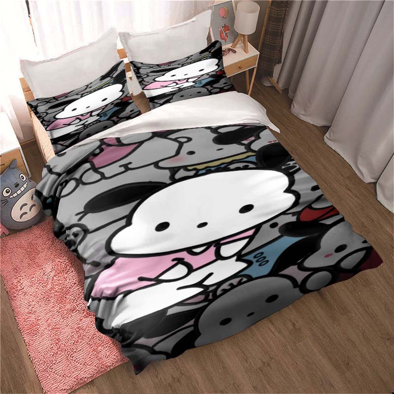 3D Pochacco printed bedding set duvet cover 1 duvet cover 2 pillowcase adult and children's bedding set luxury gift