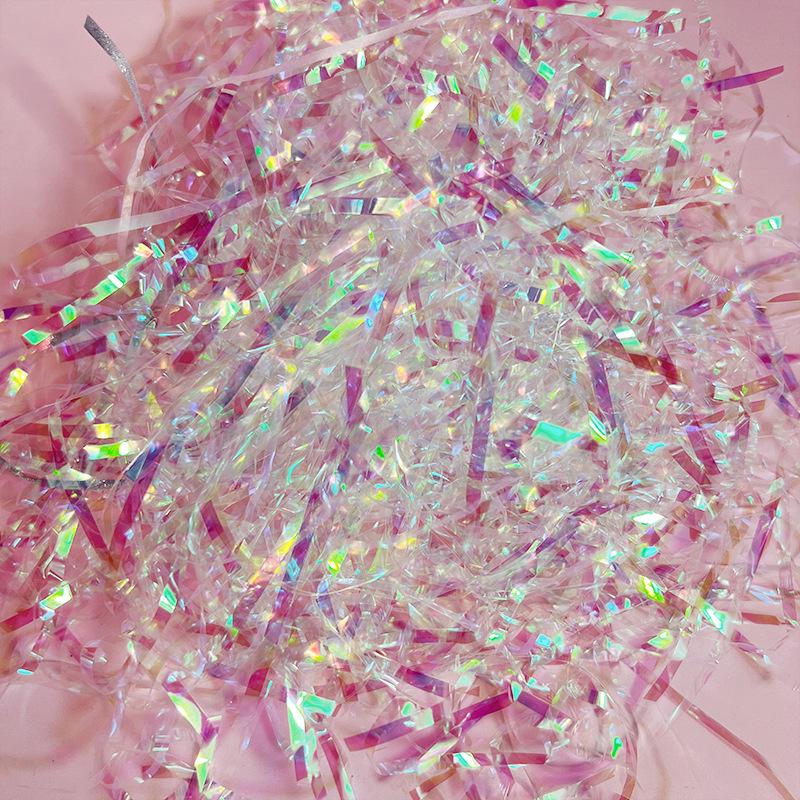 Raffia Paper Shred Gift Box Filler - Glitter Decorative Confetti for Party Favors