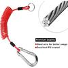 FizLig 6Ft Breakaway Trailer Cable 4 Pack - Coiled Spring Wire, Emergency Brake Safety Cable For RV Camper 5Th Wheel Trailer Towing Accessories
