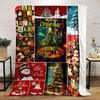 Christmas Tree Snowman Gift Blanket bedroom Blanket for Livingroom Couch lunch break Soft throw for Friend's festival Gift