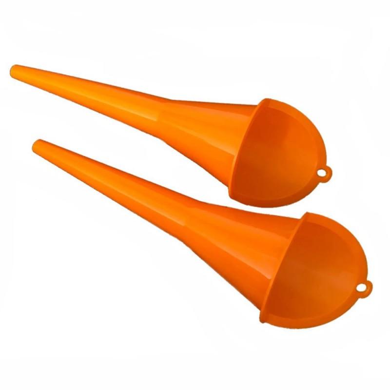 Long Spout Plastic Fuel Funnel Motorcycle Car Diesel Engine Oil Refilling Tool Orange