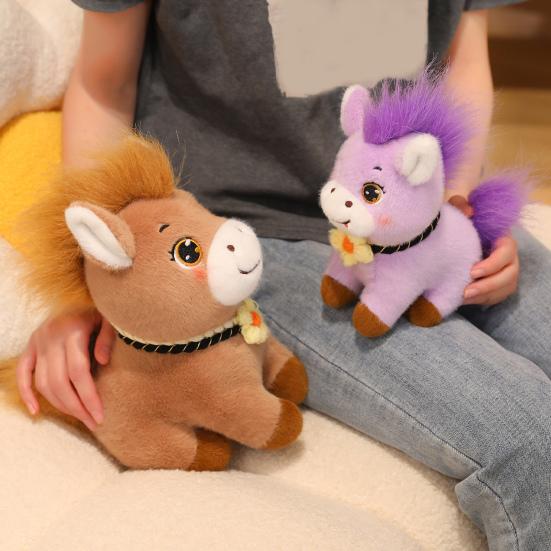 Кукла Лошадь Плюшевая Игрушка Год Лошади Благоприятное Значение Брелок Подвеска ПП Хлопок Наполнитель Кукла Домашний Автомобильный Декор