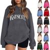 Women's Fashionable And Casual Long Sleeve Round Neck Printed Sweatshirt