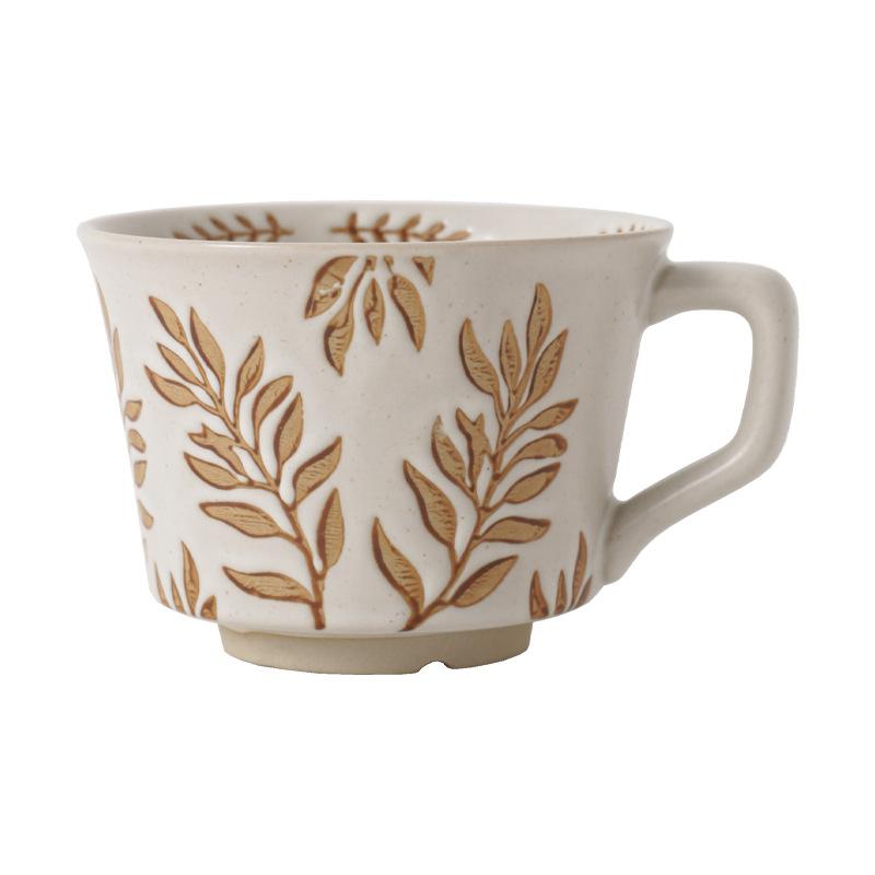 Coarse Pottery Hand-Painted Ceramic Milk Coffee Cup High Value Breakfast Cup High Value Retro