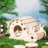 Маленькая вилла для питомца, гнездо для хомяка, лестница, DIY, качели для хомяка, маленький домик из массива дерева для хомяка, упражнения