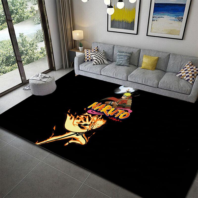 Naruto Vibrant Color Print Area Rug Durable Non-Slip Mat for Game Room Bedroom