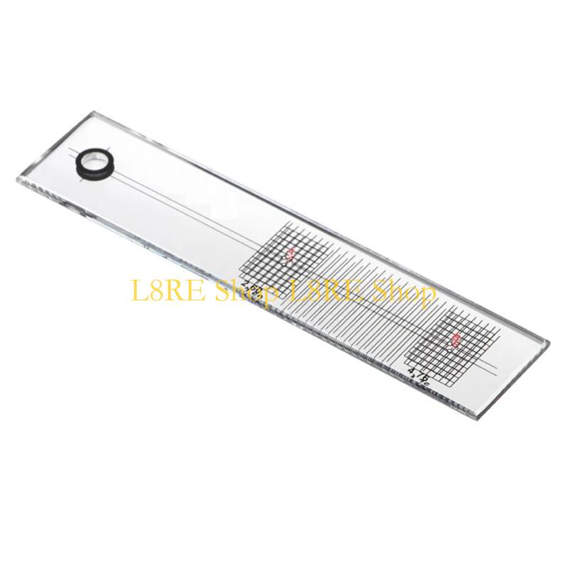 L8RE Essential Phono Cartridge Alignment Tool Phono Cartridge Styluses Protractor Acrylic Texture Gift for Vinyls Enthusiasts