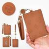 Snoopy Pass Case, Synthetic Leather Reel Card Case for Women, Adults, High School Students, and Kids, Cute Character Design, 0214, Camel (SPIK-066)
