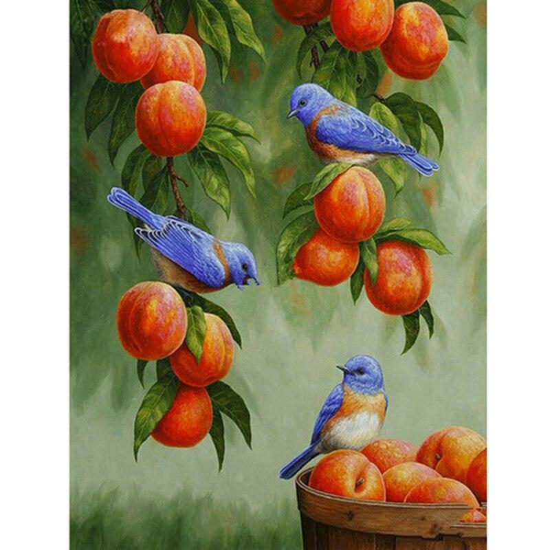 5D Алмазная картина с фруктами, полная круглая дрель, Алмазная вышивка, вышивка крестом, полный набор, хрустальная мозаика, алмазный кухонный декор