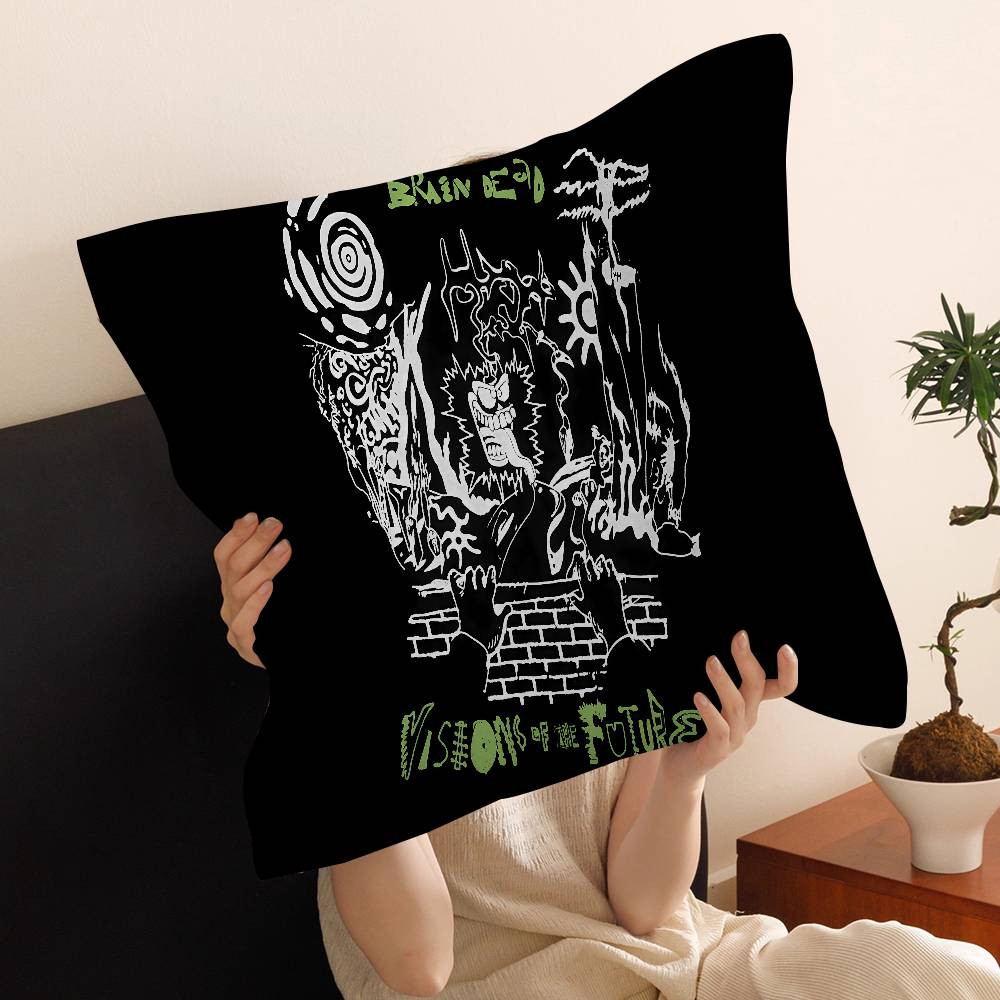 Brains-Dead-Logo Pillow Gift Home Office Decoration Pillow Bedroom Sofa Car Cushion Coverpillow Case