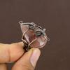 Strawberry Quartz Handmade Copper Wire Wrap Jewelry Ring Size 5.5 F0K32