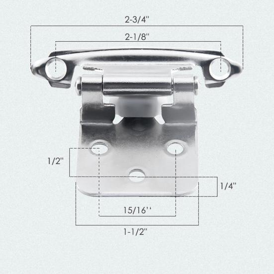 4/8 шт. петли для шкафа, холоднокатаная сталь, кухонные полускрытые петли, дверной бампер, заподлицо с креплением на лицо, фурнитура для шкафа