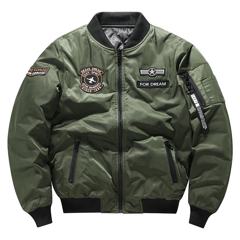 Мужская куртка Cross-Border MA-1 Flight Jacket - новая повседневная вышитая модная бейсбольная куртка с воротником