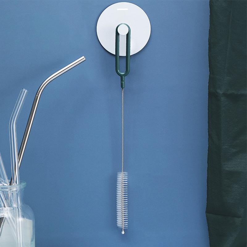 Изгибающаяся нержавеющая соломенная щетка для чистки волос Мягкая всасывающая стеклянная трубка щетки для чистки детских бутылочек длинная ручка многоразовая