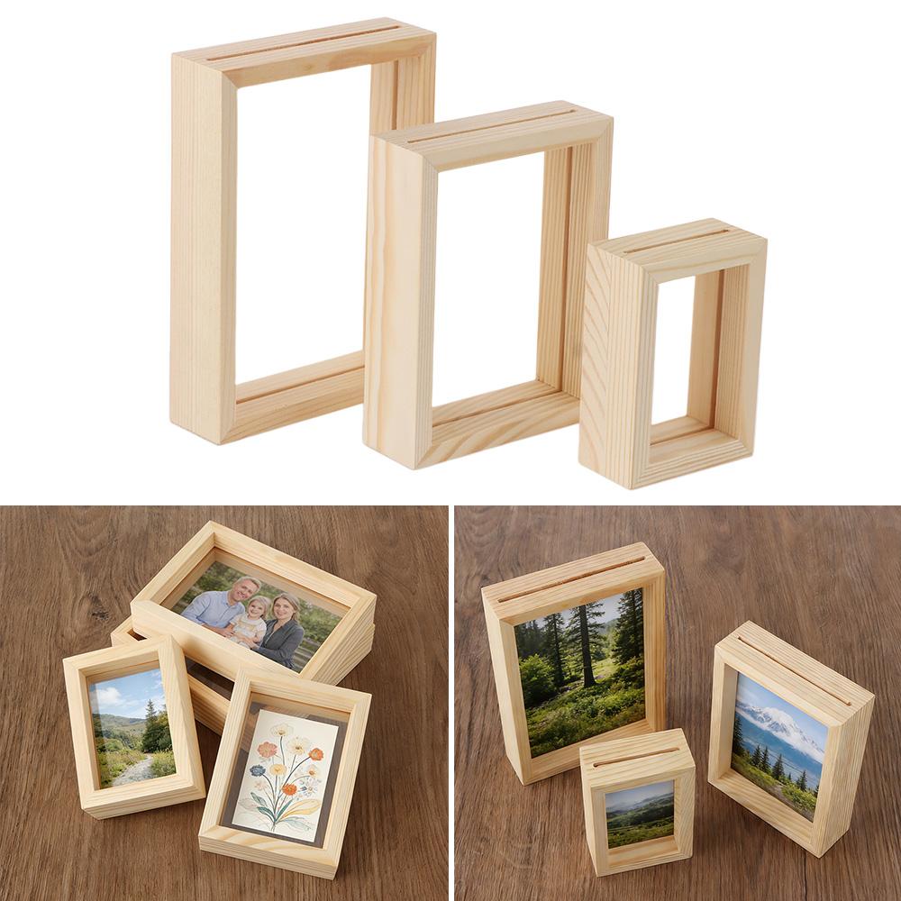 Mini Fashion Art Wooden Picture Holder Vintage Photo Frame