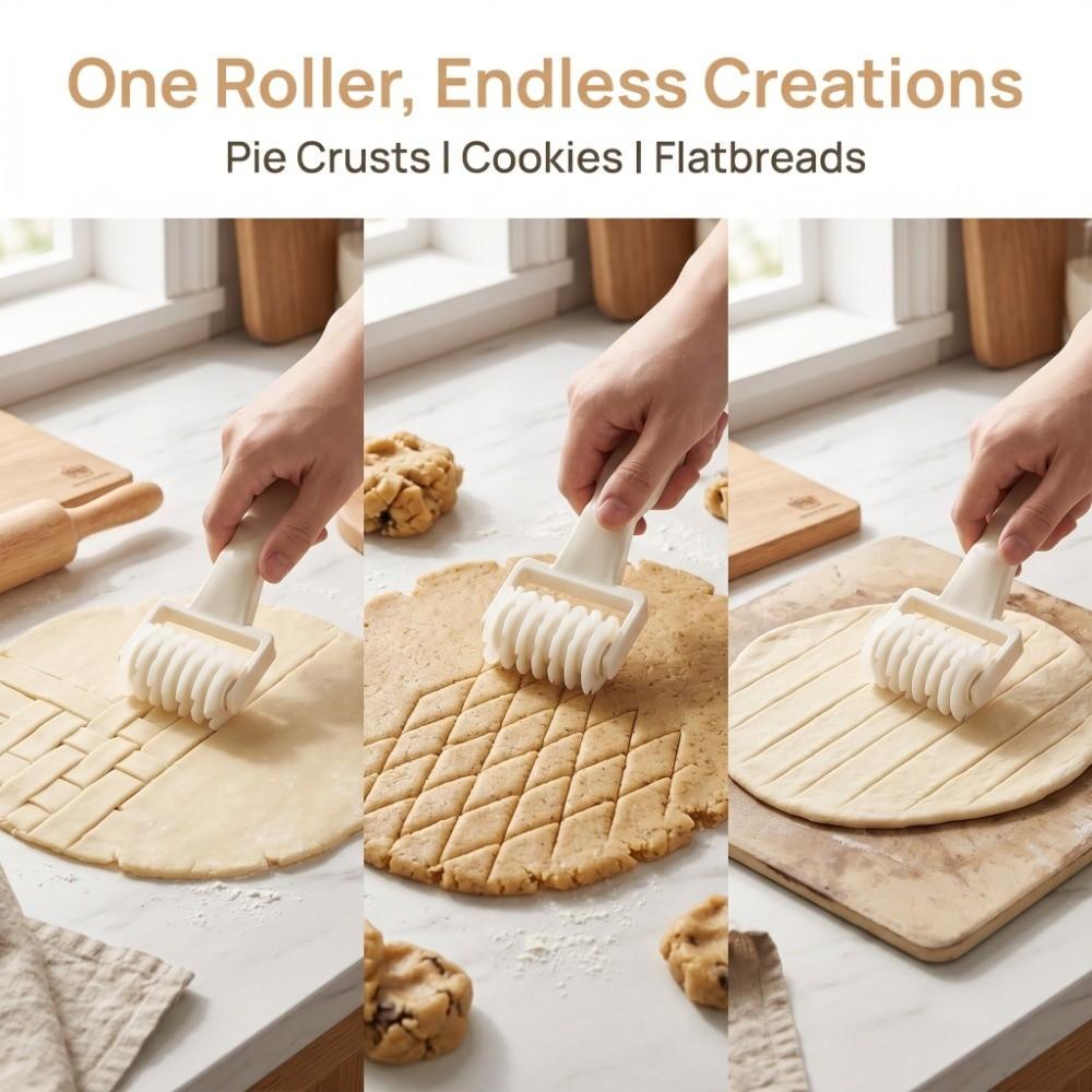 Food-Grade Pastry Cutter Roller Lattice Pizza Dough Docker Roller  Pizza Cookie Oven