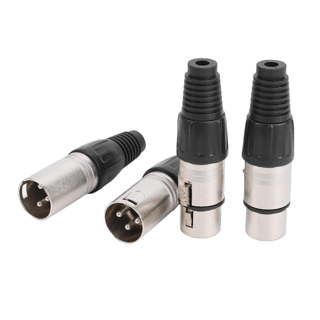 Akozon 20 шт. 3-контактные XLR разъемы пайка, цинковый сплав, серебристые, для микрофонных и звуковых кабелей, сверхнизкий уровень шума, подходят для звуковых систем