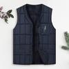 Yousheng мужской жилет с V-образным вырезом без рукавов однобортный стеганый жилет пальто с карманами на молнии однотонная плюшевая подкладка утолщенный терможилет куртка