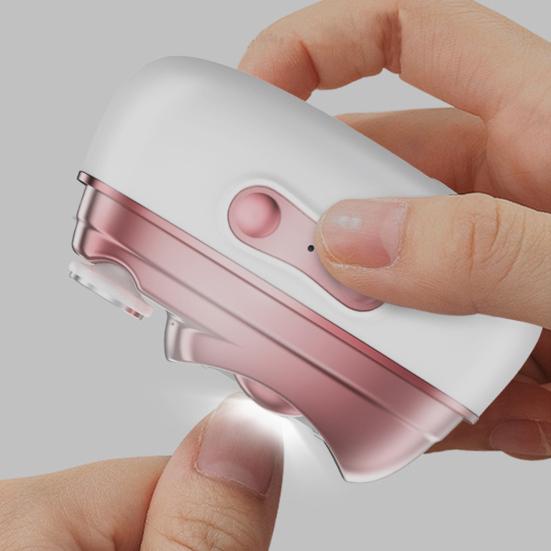 Smart Nail Clipper with LED Light USB Rechargeable Portable Electric Nail Grinder Ergonomic Design Automatic Nail Clipper