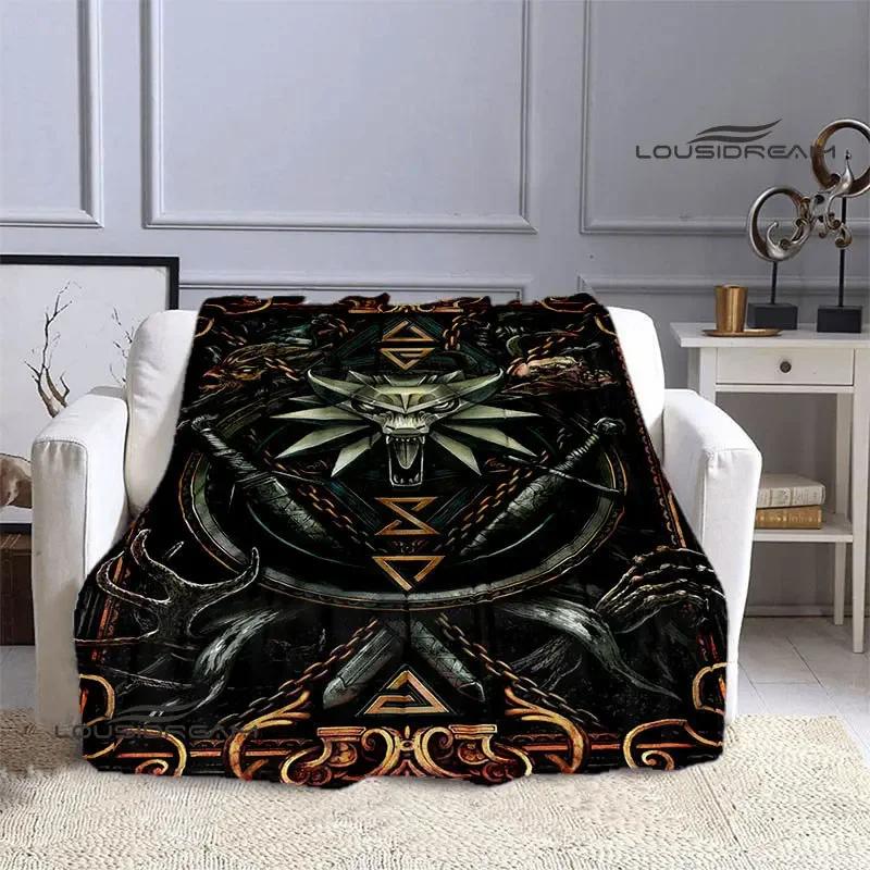 W-Witcher game Printing blanket Flange Warm blanket picnic blanket Home travel blanket bed linings Birthday Gift  picnic blanket