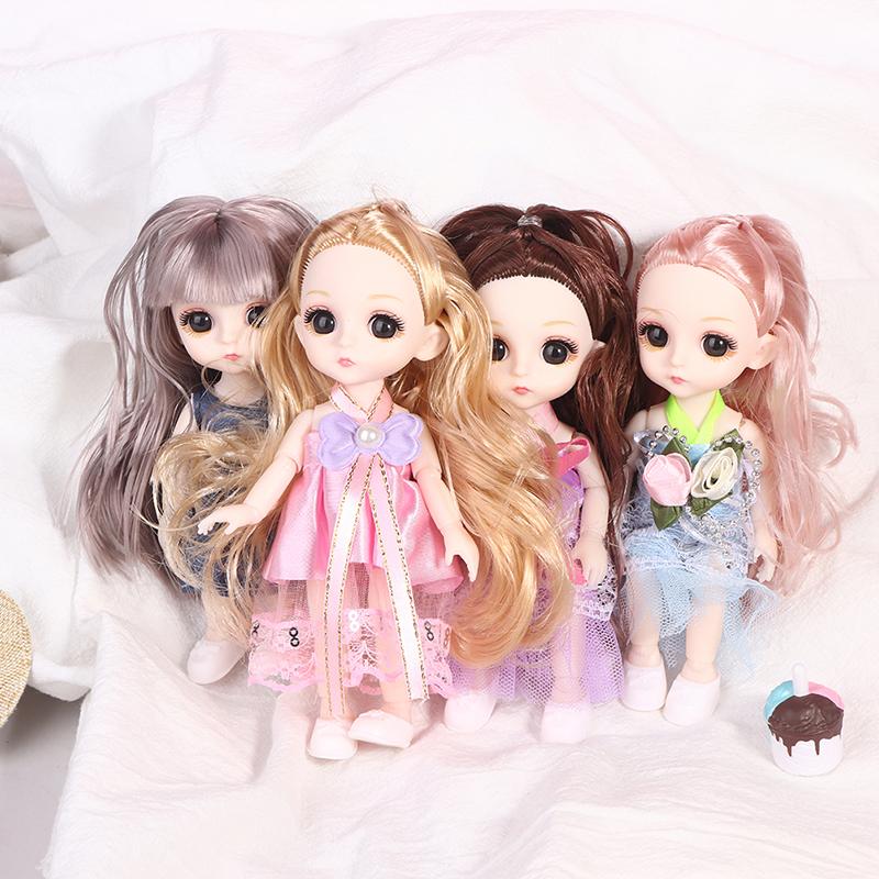 17 см 23 подвижных сустава одеваются принцесса кукла с мигающими глазами для девочек игрушки