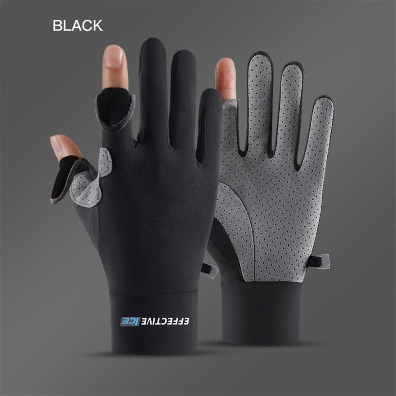 WYX горячий! Мужские солнцезащитные перчатки, летние тонкие перчатки из ледяного шелка, нескользящие дышащие солнцезащитные перчатки