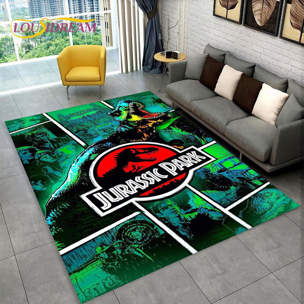 3D мультфильм Парк Юрского периода динозавр коврик большой, ковер для гостиной спальни диван коврик декор, детский нескользящий напольный коврик