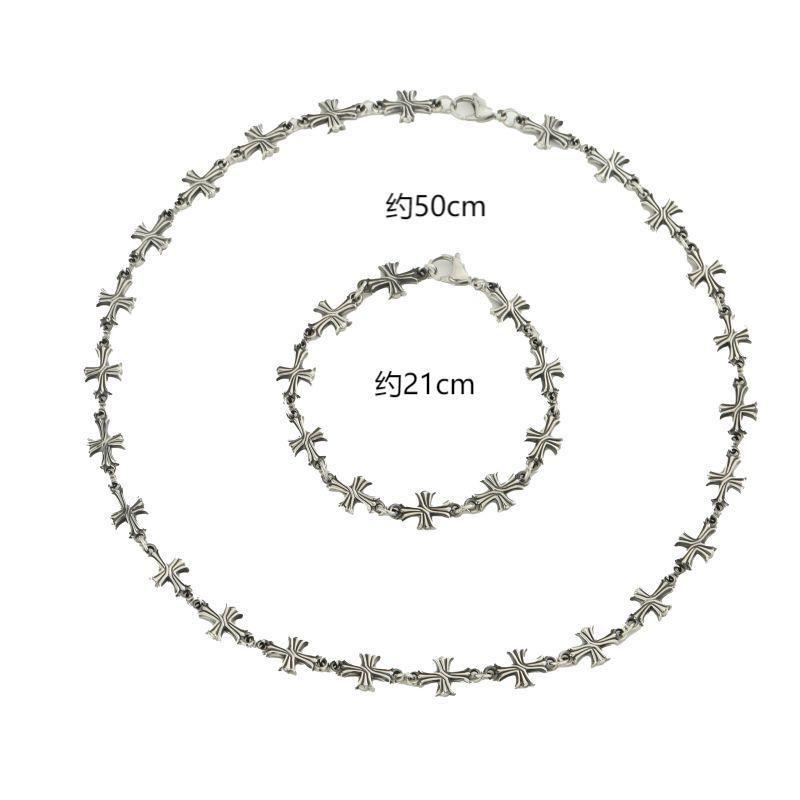 Fashionable Punk Style Cross Necklace Stunning Alloy Pendant Accessory For All