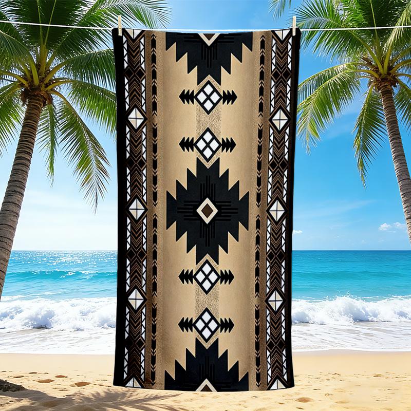 1Pc Native American Beach Towel, Quick Dry, Multi-Use for Beach Pool Gym Yoga Home Travel, Christmas, Halloween, Xmas Gift S929454